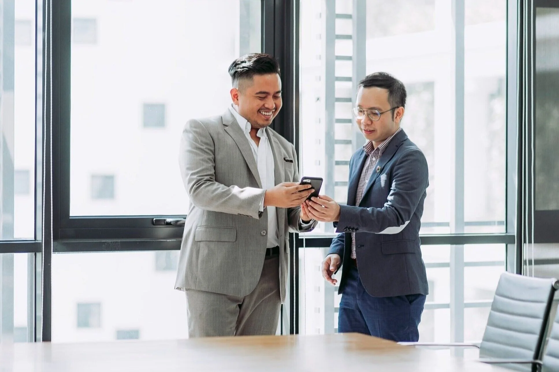 Two men shaking hands